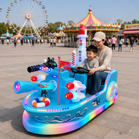 Voiture télécommandée pour enfants avec pare-chocs, pour les parcs d'attractions en plein air et en intérieur, avec éclairage LED et batterie