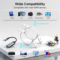 Adaptador HDMI Inalámbrico de 164 Pies/50 Metros, Transmisor y Receptor HDMI Inalámbrico de 1080P60 para Transmisión de Video de Alta Definición