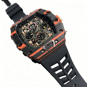 Super RM11-03 Montre carrée pour homme en fibre de carbone et acier inoxydable, style punk, fonction chronographe, verre saphir, vente en gros d'usine - Product Image 4