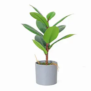 Ficus Lyrata Artificial Plants Fake Trees Bonsai For Home Decoration Garden