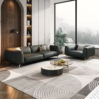 Meilleure vente canapé sectionnel en cuir couche supérieure en cuir italien de luxe canapé nordique 3 places moderne en or ensemble de canapés chesterfield