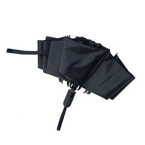 Vente en gros <span class=keywords><strong>Parapluie</strong></span> personnalisé de 23 pouces à 10 côtes entièrement automatique 3 plis de luxe <span class=keywords><strong>inversé</strong></span> design couleur unie passepoil réfléchissant - Product Image 3
