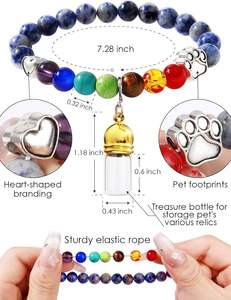 Bracelet en verre Cylindre Urne Pont Arc-en-ciel pour cendres d'animaux de compagnie Chien Chat Cadeau commémoratif Déraillement de l'animal de compagnie - Product Image 2