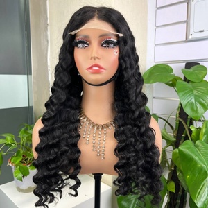 Glueless Deep Wave Hair <b>Human</b> Deep Wave Hd Lace <b>Wig</b> 100% <b>Human</b> Virgin Hair Lace Closure <b>Wig</b> - Product Image 2
