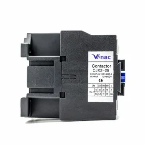 AC elektrik manyetik CJX2-2510 2511 2501 25A kontaktörler gümüş elektrik temas ile 220V 380V