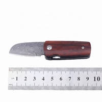 Boutique Damascus staal mini vouwmes met sandelhout handvat, EDC, kamperen, jagen, fruit snijden, aanpasbaar gevechtsmes