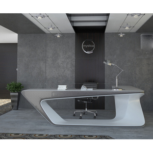 Tùy chỉnh thực hiện nội thất văn phòng bàn công nghệ cao điều hành L hình bàn văn phòng hiện đại - Product Image 4