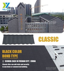 Modern Design Bond Tile <strong>Metal</strong> <strong>Roofing</strong> tiles <strong>sample</strong> 0.3mm 0.4mm 0.5mm Aluzinc Steel Sheets with Heat Resistant Stone Chips Coated