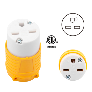 ETL được liệt kê 6-15p 15Amp 250Volt điện thay thế cắm mở rộng dây chúng tôi tiêu chuẩn nam cắm ABS + Đồng - Product Image 6