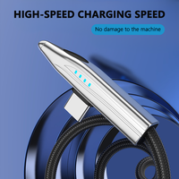Cable USB Tipo-C a Tipo-C de 1.2m, 240W 6A, Carga Rápida, Trenzado de Nailon, Diseño de 90 Grados, para Juegos Móviles