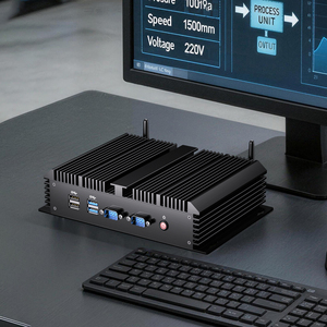 Mini PC industriel sans ventilateur pas cher, Intel Core I7-5500U/i5-4200U/i3-5005U, 6COM, 2 LAN, HD VGA, ordinateur en aluminium pour système d'automatisation - Product Image 2