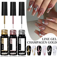 Vernis à ongles gel UV effet chrome métallique platine, vente en gros 2026, très vendu, argent, or, blanc, 3 couleurs, vernis gel liner