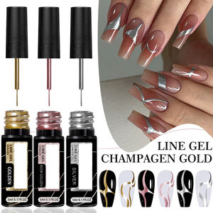 Esmalte de Uñas en Gel con Efecto Cromo Metálico Platino, Venta al por Mayor 2026, 3 Colores: Plateado, Dorado y Blanco - Product Image 2
