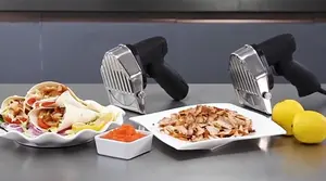Ce Barbecue Elektrische Shoarma Mes Machine Gesneden Vlees Shoarma Snijmachine Automatische Robot Hand Kebab Snijder Shawerma Cutter