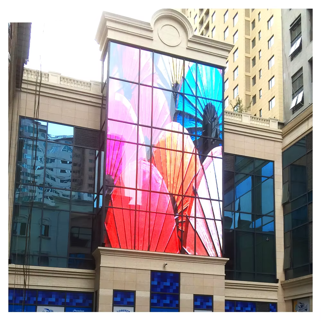 High Brightness P2.6 P3.91 Curtain Shop Window Glass Tv Led Panels Mesh Display Transparent Led Screen