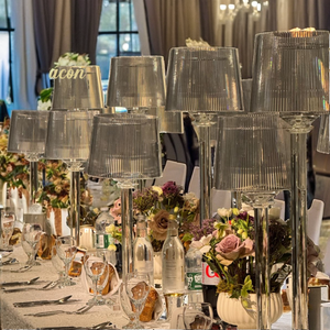 Luxury High Quality Large Candelabra Centerpiece Wedding <b>Candlesticks</b> Acrylic Artificial Pillar Battery Powered Flameless <b>LED</b> - Product Image 2