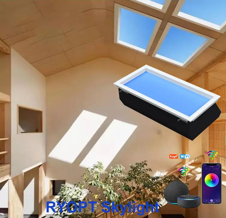 Artificial Skylight Sunlight LED Lamp Ceiling Indoor Blue Sky Panel Light For Bedroom