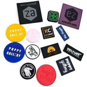 Custom Logo 3d Siliconen Patches 3d Naaien Op Rubber Patches