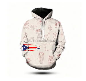 Felpa con Logo Portoricano Personalizzata all'Ingrosso, Stampa Digitale 3D in Poliestere, Felpa con Cappuccio e Coperte per Uomo - Product Image 4