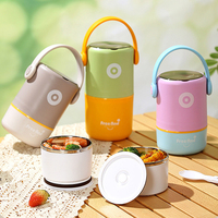 Boîte à nourriture portable Seau à dîner thermique à double couche pour Wokers de bureau ou boîte à lunch de conservation de la chaleur en acier inoxydable pour étudiants