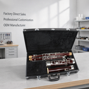 Grande marque OEM MFG-810 Oboe basse en C en érable sélectionné, 17 clés, nickel argenté, plaqué argent - Product Image 1