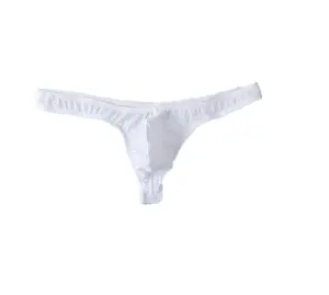 Summer Men's Underwear T Back G String Briefs Sexy Breathable Thong Jockstrap Men Beach Swimming Thong Woven Ice Silk Adults