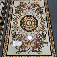 Dalles de moquette dorées neuves 1200*1800MM, dalles de puzzle en cristal poli pour sols intérieurs et halls d'entrée