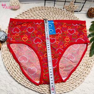 Амиси 542 #   Трусы-слипы с цветочным принтом из молочного шелка, дышащие, экологичные, для полных женщин - Product Image 5