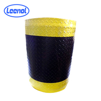 Tapis anti-fatigue ESD antidérapant Leenol, 15 mm d'épaisseur, tapis de sol pour poste de travail industriel avec bordure jaune d'avertissement pour ligne d'assemblage