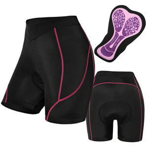 Shorts de cyclisme rembourrés taille haute personnalisés pour femmes, respirants en polyester pour l'été, shorts de vélo de montagne sans couture - Product Image 1