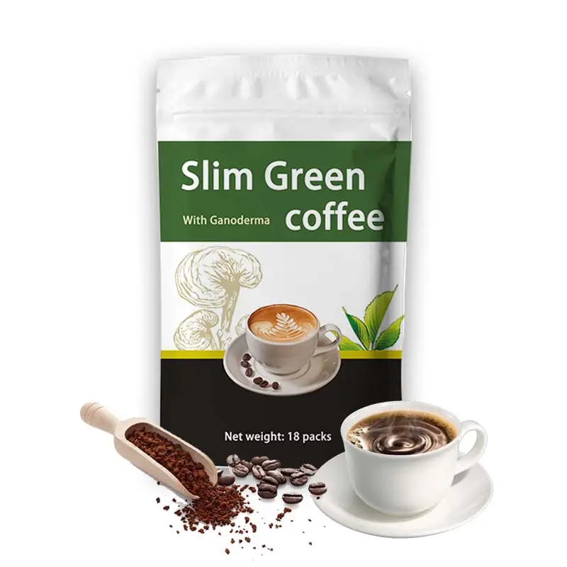 Beste Afslankende Ganoderma Lucidum Afslankende Groene Koffiepoeder Voor Gewichtsverlies Oploskoffie
