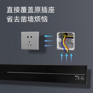 Usp International Electrotechnical Commission Smart <b>Socket</b> Track Universal Plug Glass Material Sliding Design For Kitchen - Product Image 1