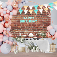Mur de briques rouges toile de fond brique photographie toile de fond fête d'anniversaire Graduation décoration de la maison fond Photo stand Studio accessoire