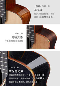 <span class=keywords><strong>Chitarra</strong></span> Elettrica Rainbow Man M77E 36 Pollici, Modello IU Bird, Sugita Kenji Face, Impiallacciatura in Legno Singolo Folk, Acero Nero Ombreggiato - Product Image 4