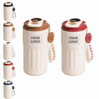 Termo para Café con Indicador de Temperatura, Aislamiento al Vacío, Acero Inoxidable, Diseño Moderno, Portátil, Ideal para Viajes y Regalos