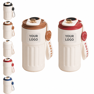 Termo para Café con Indicador de Temperatura, Aislamiento al Vacío, Acero Inoxidable, Diseño Moderno, Portátil, Ideal para Viajes y Regalos - Product Image 1