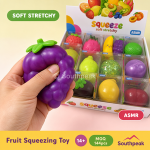 ของเล่นบีบยืดหยุ่นรูปผลไ<span class=keywords><strong>ม</strong></span>้ Southpeak ของเล่นบีบคลายเครียด <span class=keywords><strong>ASMR</strong></span> ของเล่นเสริมพัฒนาการทางประสาทสัมผัส 14+ แบบ คละสไตล์ MOQ144 ขายส่ง WS - Product Image 5