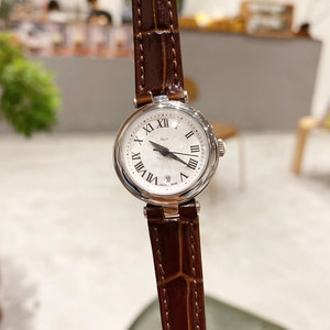 Montre pour femme en acier inoxydable, bracelet or rose, 28 mm, cadran rond analogique à quartz, élégante et tendance, avec chiffres romains - Product Image 4