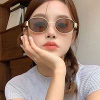 Nouvelles lunettes de soleil polarisées Arc de Triomphe à monture dorée pour femmes, protection UV375/EN166, pour sports de plein air, montures ovales en métal rétro de qualité supérieure