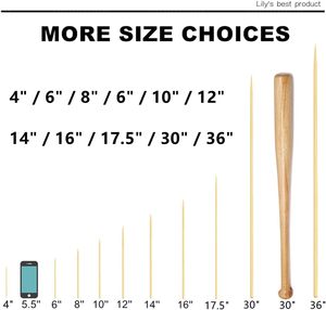 Brochetas de Bambú Natural de 12 Pulgadas, Resistentes, de 4 mm de Grosor, para Asar a la Parrilla, para Kabobs, Carne, Frutas, Aperitivos, Fiestas, Paquete de 100 Unidades - Product Image 2