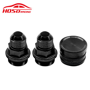 Soportes y Conectores de Motor HOSO RACING M28-10AN de Aleación de Aluminio Negro para Autos Modificados - Product Image 1