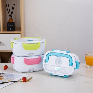 <span class=keywords><strong>Chauffe</strong></span>-aliments électrique Portable en plastique, boîte à déjeuner chauffante, 220V 1.05L, Bento - Product Image 5