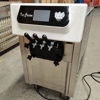 IJsmachine voor drie smaken, tafelmodel, commerciële soft serve ijsmachine voor bedrijven, prijs