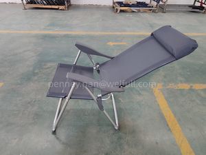 5 Positions Pliant Jardin <span class=keywords><strong>Relax</strong></span> Gris Aluminium <span class=keywords><strong>Relax</strong></span> <span class=keywords><strong>Fauteuil</strong></span> Inclinable Portable Extérieur XL Pliant <span class=keywords><strong>Camping</strong></span> Chaises Compact - Product Image 3