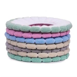 Funda de Asiento de Inodoro Tejida, Decorativa y Cálida, de Doble Color, Tamaño Universal, Elástica, Lavable y Reutilizable - Product Image 5