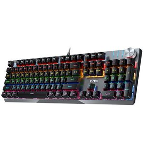 <span class=keywords><strong>Teclado</strong></span> Mecánico con Cable, Teclas Azules, Semi-Mecánico, LED, para PC Gamer, Estilo Redstorm - Product Image 1