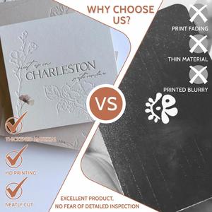 Tarjetas de Visita Impresas a Color con Relieve Personalizado y Sobres Forrados Premium para Invitaciones de Lujo y Papelería Elegante - Product Image 6