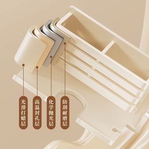 Hair Dryer Storage Rack <b>Wall</b> Mounted <b>Corner</b> Bathroom Organizer With Shaver Holder And Cable Management <b>Light</b> Luxury Style - Product Image 2