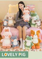 Peluche Dudu Chat, Peluche Bobo Lapin, Coussin de Sommeil, Idéal pour la Décoration Intérieure et les Cadeaux de Fêtes