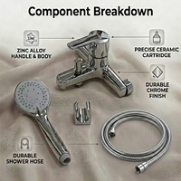 Robinet de douche mural mitigeur eau chaude et froide chromé pour salle de bain, vanne de baignoire, fabricant OEM, fournisseur en gros